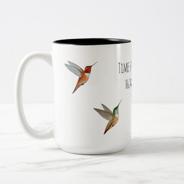Hummingbird Two-Tone Coffee Mug (Left)