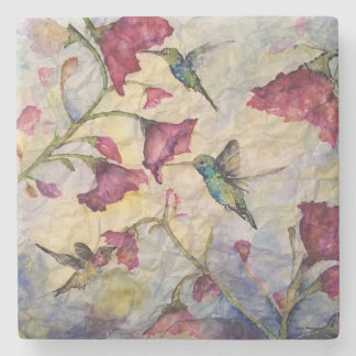 Hummingbird Watercolor Art Stone Coaster