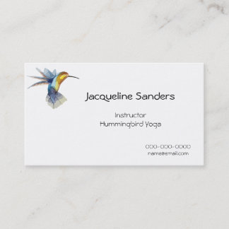 hummingbird watercolor peaceful sketch business card