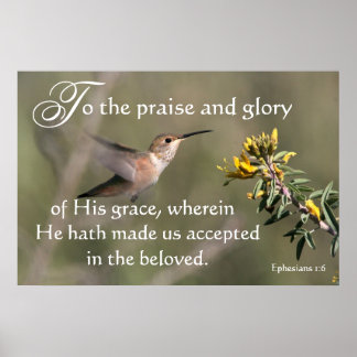 Hummingbird We Are Accepted in Jesus Print