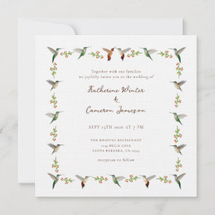 Hummingbird Wedding Invitation
