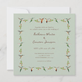Hummingbird Wedding Invitation