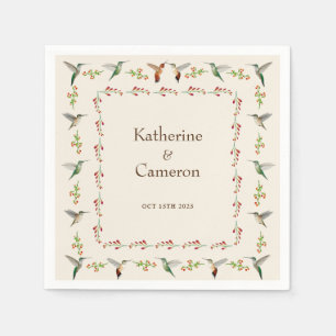 Hummingbird Wedding Napkin