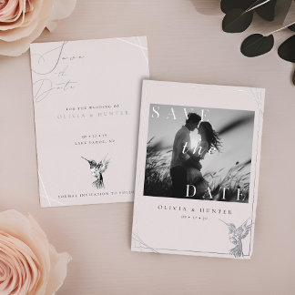 Hummingbird Wedding Save the Date Photo Overlay