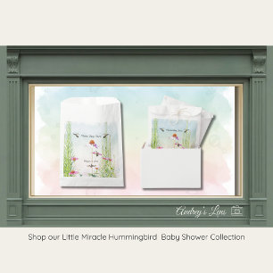 Hummingbird & Wildflower Baby Shower Favour Bag