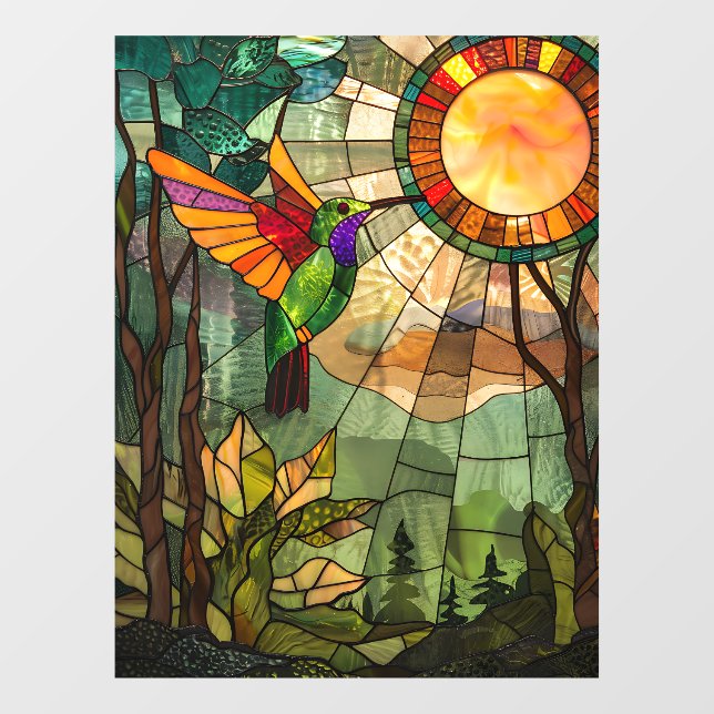 Hummingbird Window Cling (Sheet)