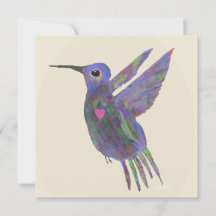 Hummingbird with Heart