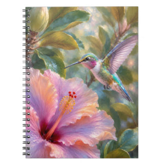 Hummingbird with Hibiscus Watercolor Notebook