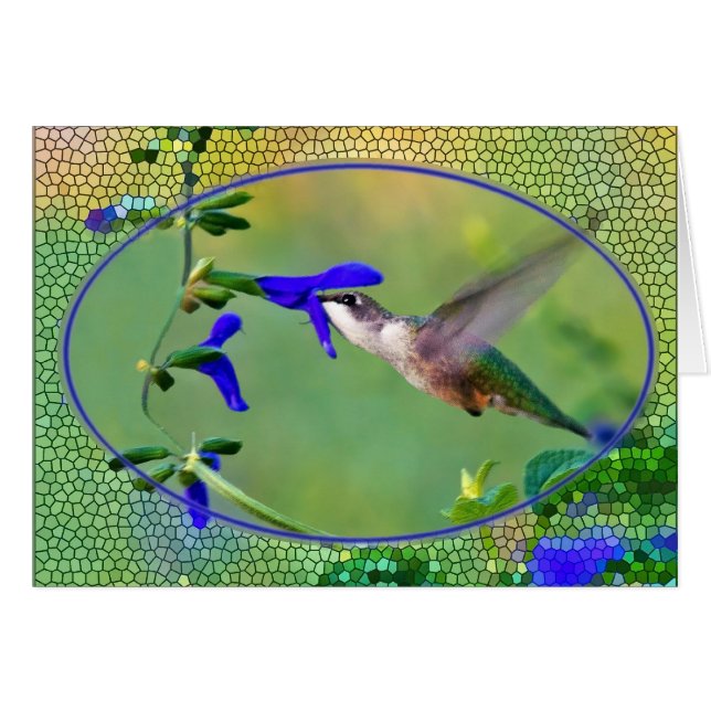 Hummingbird with Stained Glass (Front Horizontal)