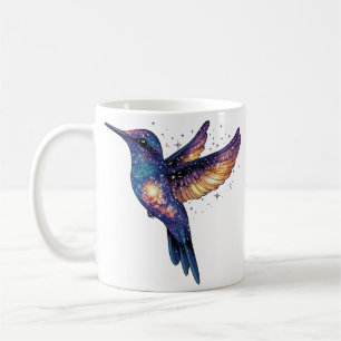 Hummingbird With Stary Night Sky Galaxy Bird Coffee Mug