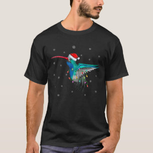 Hummingbird Xmas Lighting Santa Hat Hummingbird Ch T-Shirt