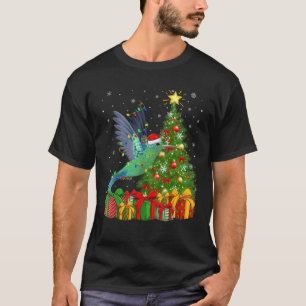 Hummingbird Xmas Tree Lighting Santa Hummingbird C T-Shirt