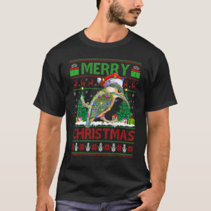 Hummingbird Xmas Tree Ugly Santa Hummingbird Chr T-Shirt
