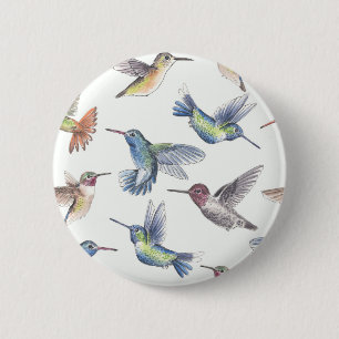 Hummingbirds 2 Inch Round Button