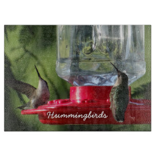 Hummingbirds 9508 Glass Cutting Board-customize Board