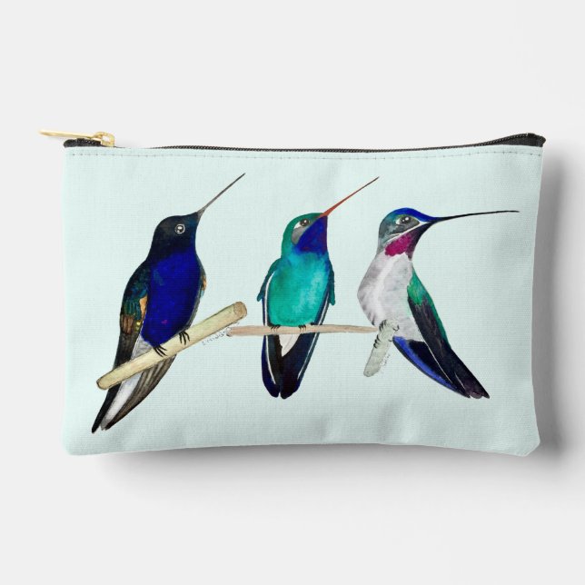 Hummingbirds Accessory Pouch (Front)