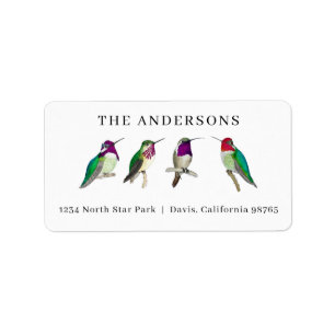 Hummingbirds Address Label