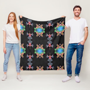 Hummingbirds and Butterflies Fleece Blanket