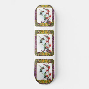 Hummingbirds and Flowers #5 Skateboard