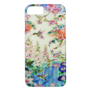 Hummingbirds and Flowers iPhone 7 case