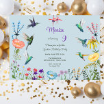 Hummingbirds and Flowery garden birthday party Invitation<br><div class="desc">Hummingbirds in flowery garden birthday party invitation for  girls</div>