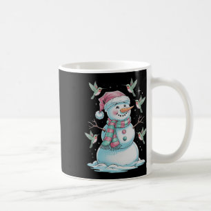 Hummingbirds And Snowman For Animal Lovers  Coffee Mug