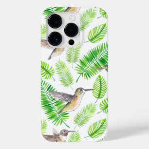 Hummingbirds and tropical leaves Case-Mate iPhone 14 pro case