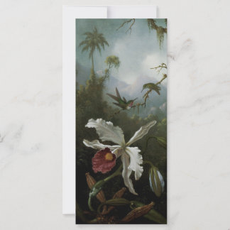 Hummingbirds and White Orchid by Martin J. Heade