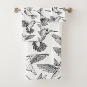 Hummingbirds Bath Towel Set