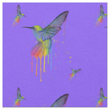 HummingBirds Blue and Brights Fabric