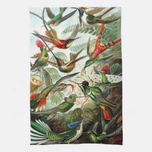 Hummingbirds by Ernst Haeckel Kitchen Towel