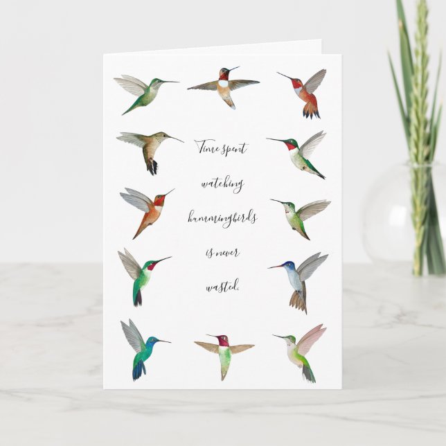 Hummingbirds Card (Front)