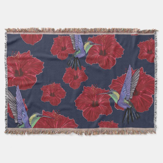 Hummingbirds Dream Throw Blanket (Front)