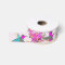 Hummingbirds Floral Pink Flowers Grosgrain Ribbon