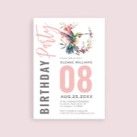 Hummingbirds Floral Wreath Birthday Party