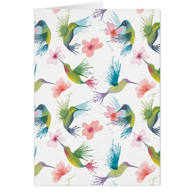 Hummingbirds & Flowers (Front)