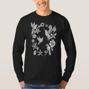Hummingbirds & Flowers Wild Nature Magical Witchy  T-Shirt