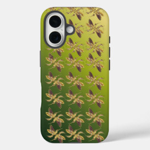 Hummingbirds Golden & Violet Collage  iPhone 16 Case