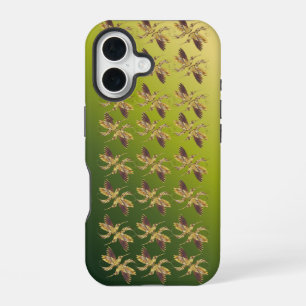 Hummingbirds Golden & Violet Collage  iPhone 16 Case