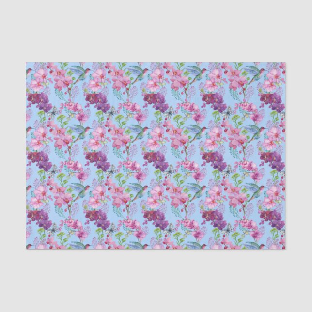 Hummingbirds In Flight  Tissue Paper (Front)