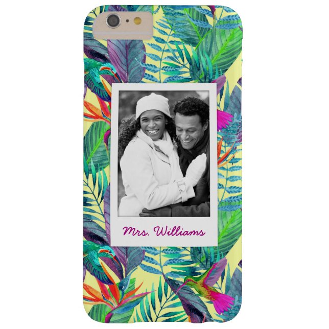 Hummingbirds In Jungle | Add Your Photo & Name Case-Mate iPhone Case (Back)