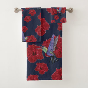 Hummingbirds inspiraton bath towel set