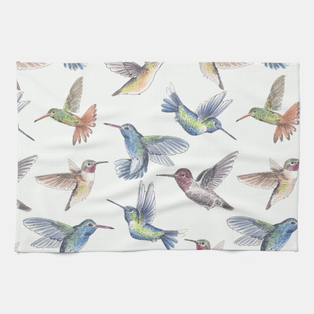 Hummingbirds Kitchen Towel (Horizontal)