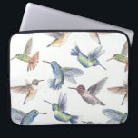 Hummingbirds Laptop Sleeve<br><div class="desc">Hummingbirds painted with ink and watercolor, then pattern made in Photoshop.</div>