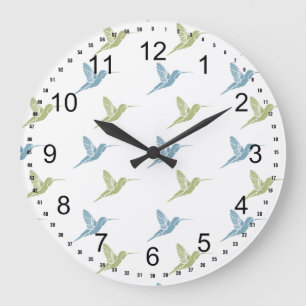 Hummingbirds Large Clock