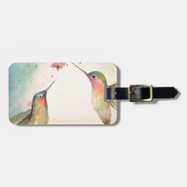 hummingbirds luggage tag (Front Horizontal)