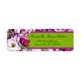 Hummingbirds Magnolias Personalized Address Labels