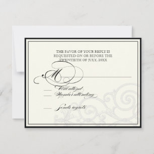 Hummingbirds n Swirls - RSVP Response Card