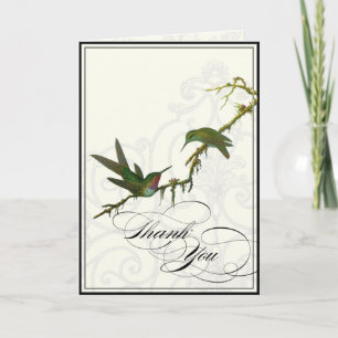 Hummingbirds n Swirls - Wedding Thank You Notes