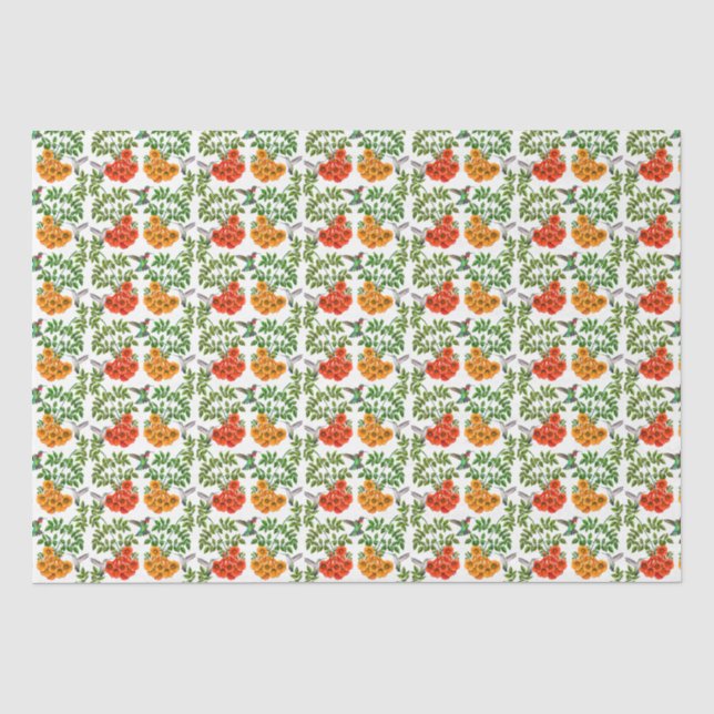 Hummingbirds on Trumpet Vines Tissue Paper (Front)